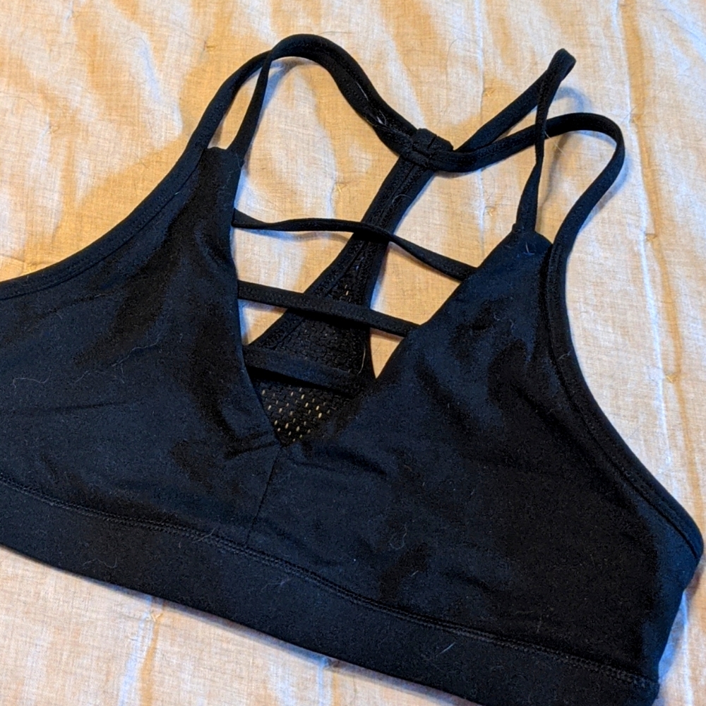 Zyia Black Grid Bra size Large